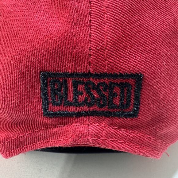 Top Level Blessed Hat Cap Snap Back Patch Praying Hands Embroidered Mens - Picture 9 of 10